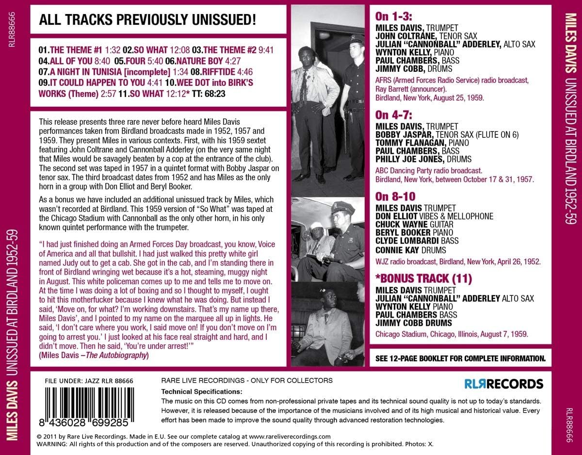 Unissued at Birdland 1952-59