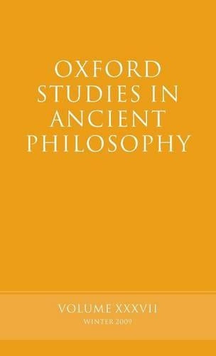 Oxford Studies in Ancient Philosophy Volume 37