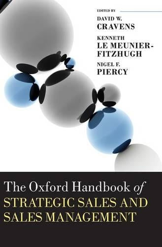 The Oxford Handbook of Strategic Sales and Sales Management