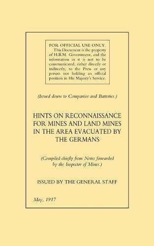 Hints on Reconnaissance for Mines and Land Mines in the Area Evacuated by the Germans