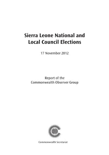 Sierra Leone National and Local Council Elections, 17 November 2012