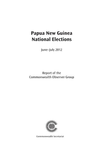 Papua New Guinea National Elections, June-July 2012