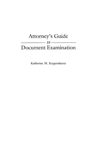 Attorney's Guide to Document Examination