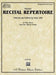 Favorite Recital Repertoire