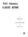 Waln Elementary Clarinet Method