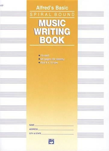 Music Writing Book (9 x 12), 10-Stave
