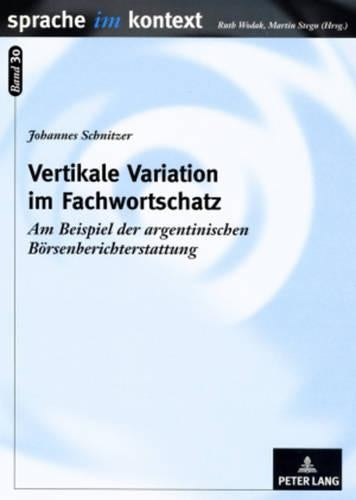 Vertikale Variation Im Fachwortschatz