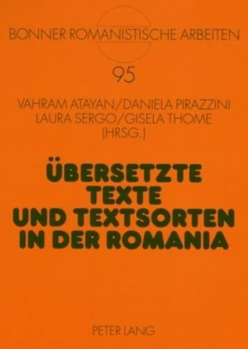 Uebersetzte Texte Und Textsorten in Der Romania