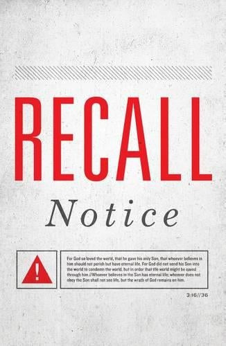 Recall Notice (Pack of 25)