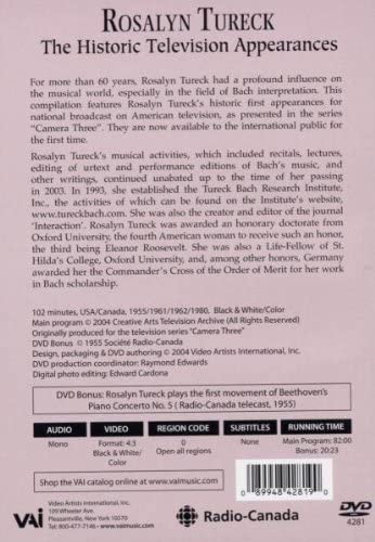 Rosalyn Tureck: The Historic Television Appearances