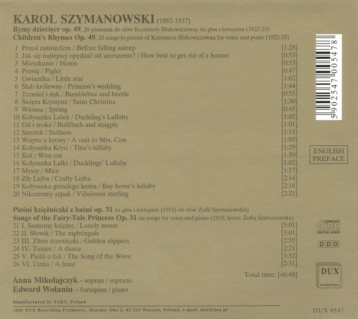 Songs (Mikolajczyk)
