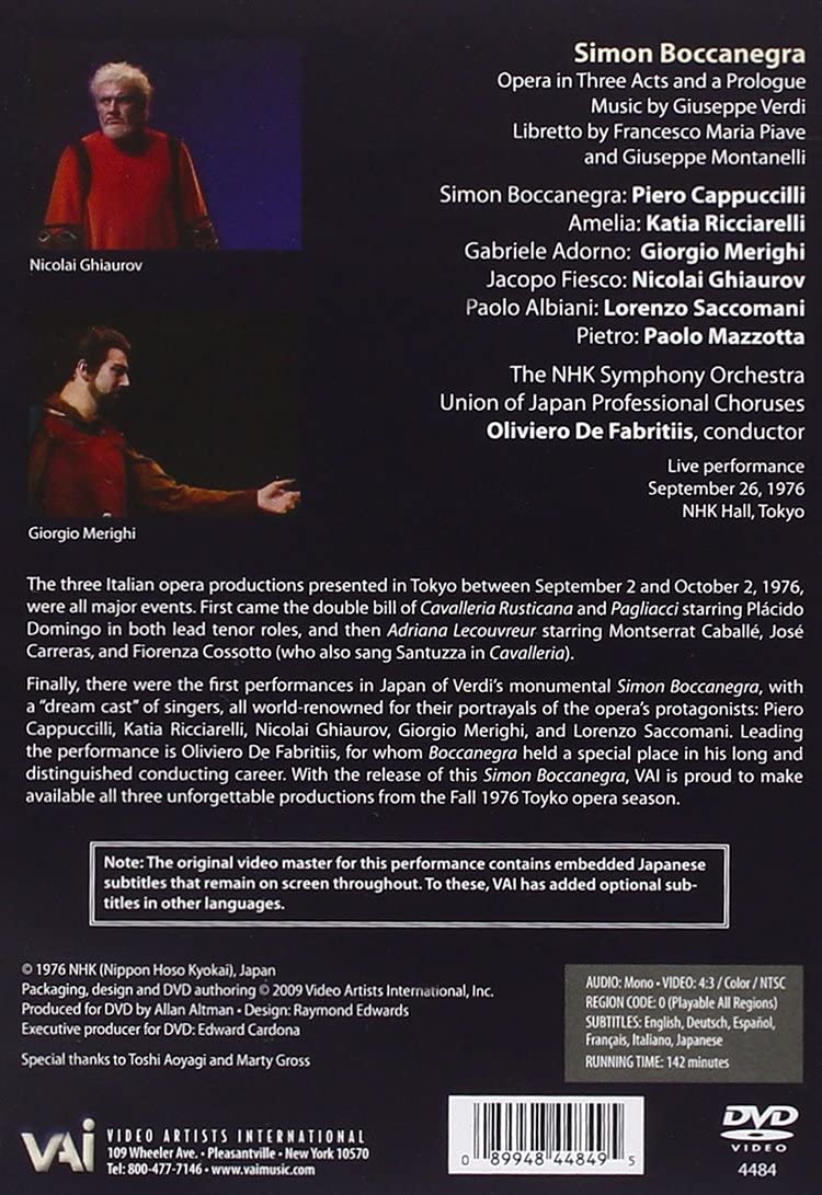 Simon Boccanegra: NHK Symphony Orchestra (Fabritiis)