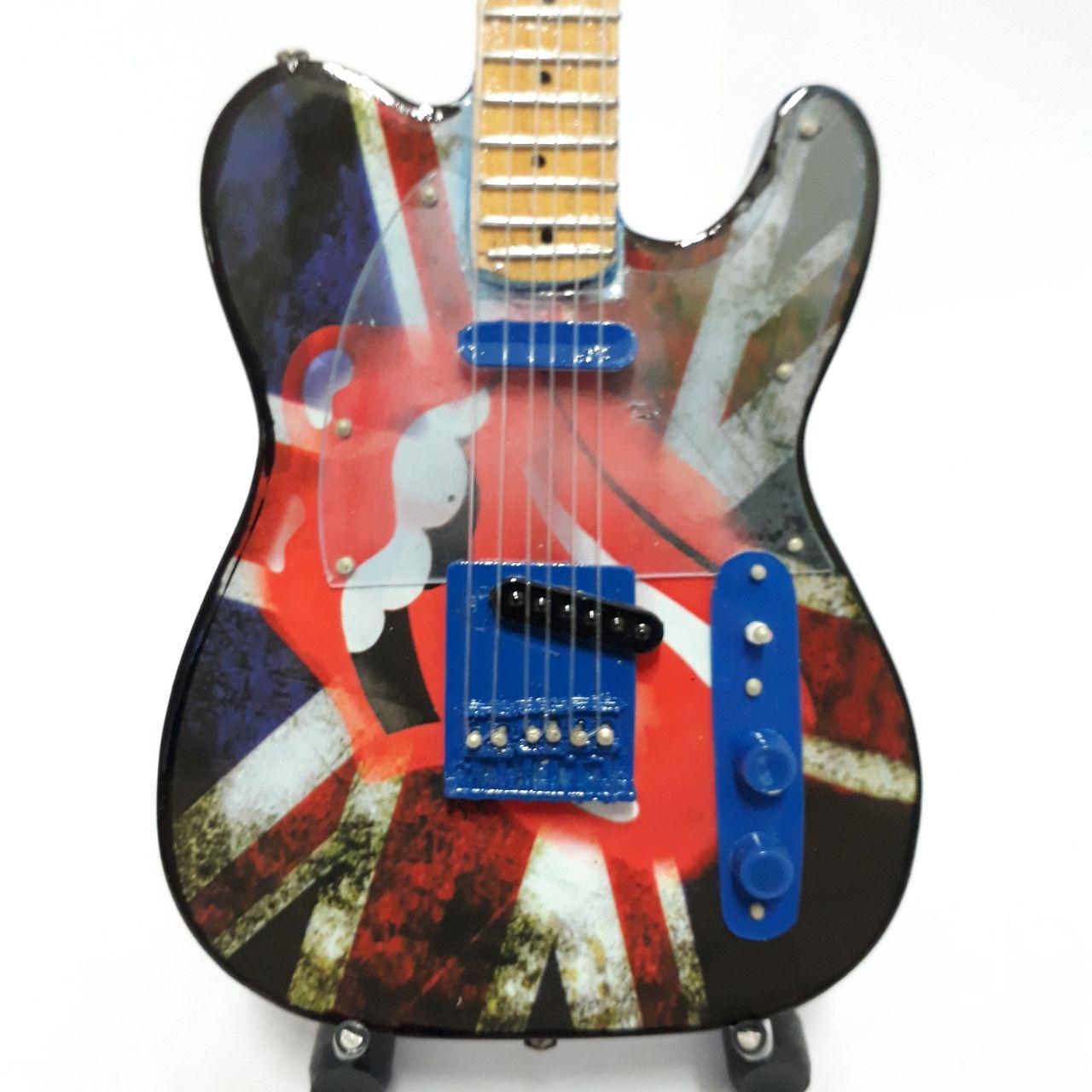 Roling Stones 1/4 Keith Richards Union Jack Guitar Replica 26cm