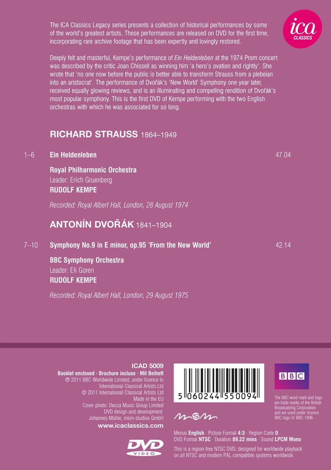 Strauss/ Dvorak: Kempe (Ein Heldenleben/ Symphony No.9)