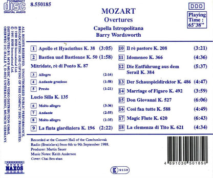 Opera Overtures (Wordsworth, Capella Istropolitana)