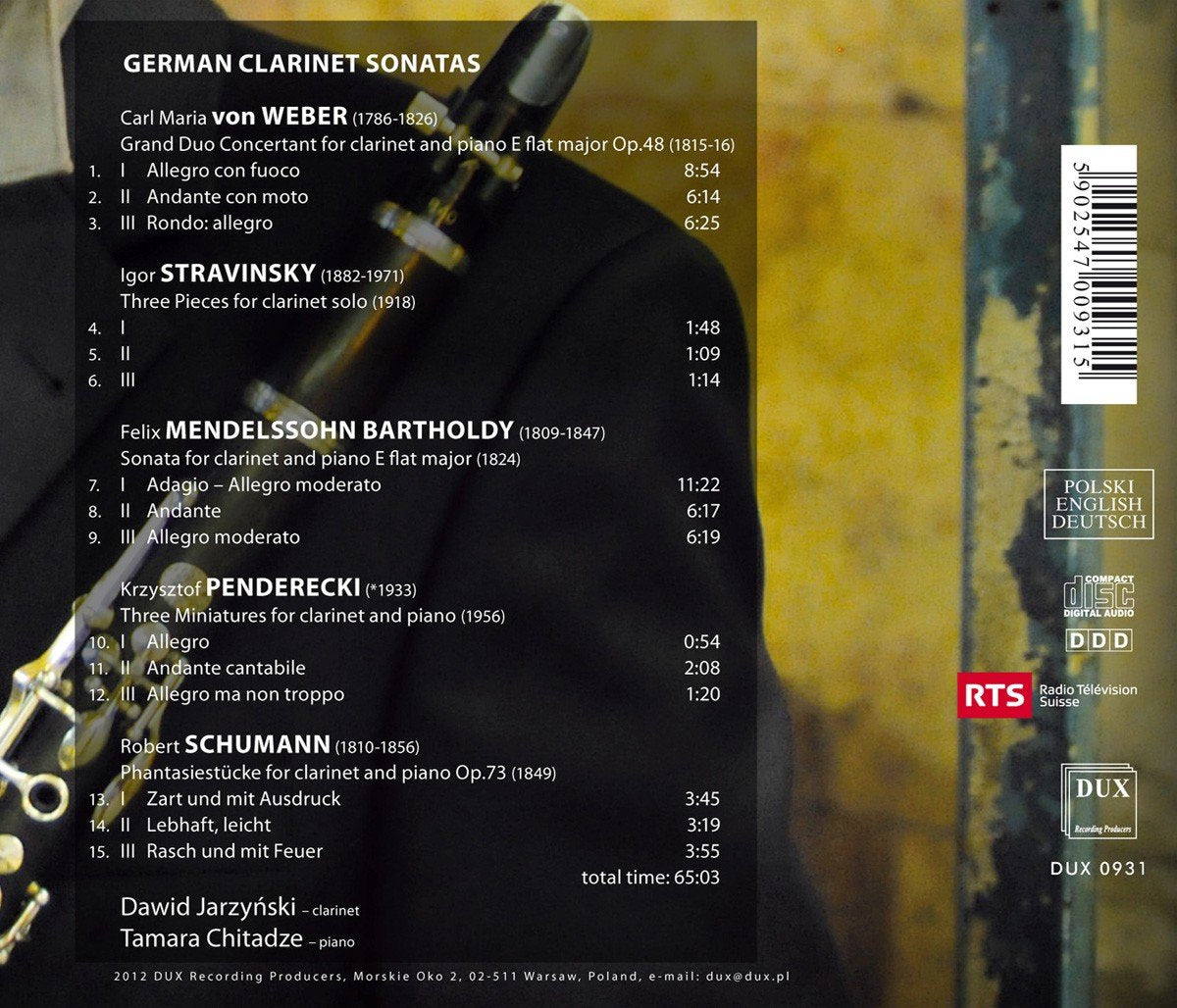 German Clarinet Sonatas