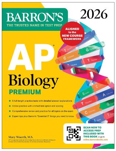 AP Biology Premium, 2026: Prep Book with 6 Practice Tests + Comprehensive Review + Online Practice