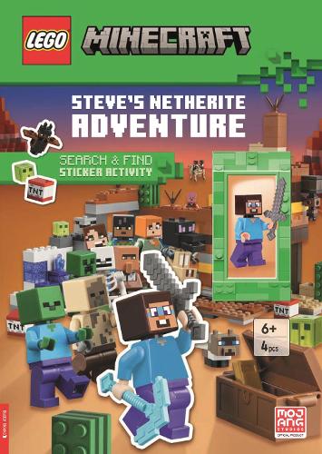 LEGO® Minecraft®: Steve’s Netherite Adventure Search & Find Sticker Activity (with Steve minifigure and sword) (LEGO® Search and Find
