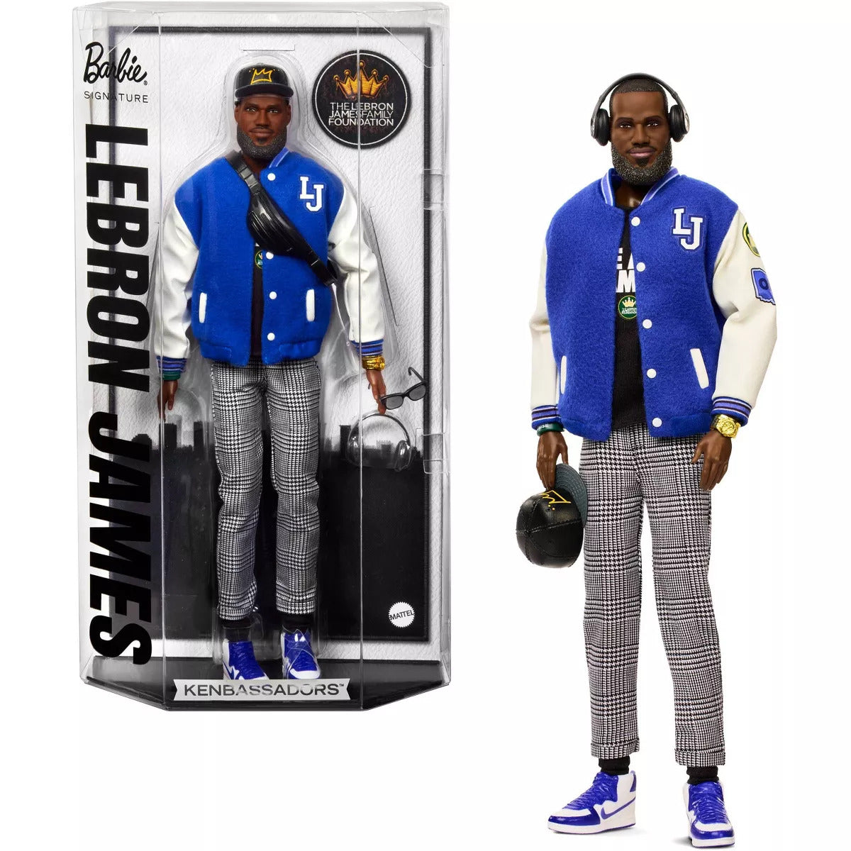 Barbie Signature LeBron James Kenbassadors Doll Collectible with Varsity Jacket Outfit and Accessories