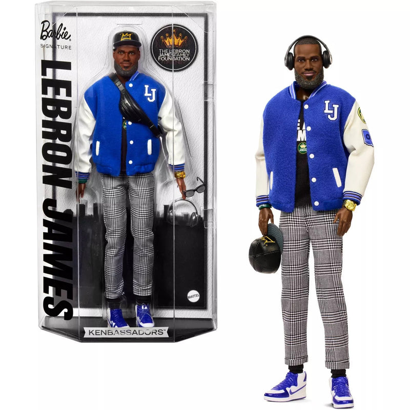Barbie Signature LeBron James Kenbassadors Doll Collectible with Varsity Jacket Outfit and Accessories