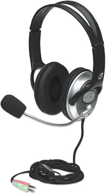 Manhattan Classic Stereo Headset, Quality audio with flexible microphone boom