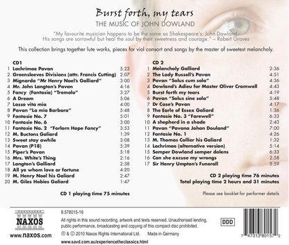 Burst Forth, My Tears: The Music of John Dowland