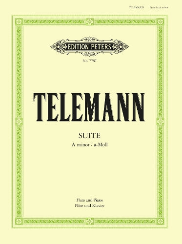 Suite in a Minor Twv 55 A2 Edition for Flute and Piano: For Flute and Strings