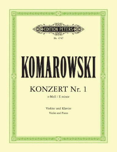 Violin Concerto No. 1 in E minor (Violin and Piano): Sheet (Edition Peters