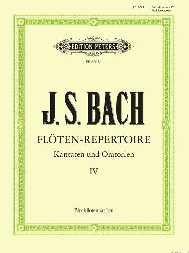 Repertoire of the flute parts from the cantata and oratorial work.