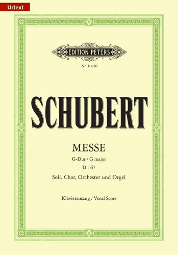 Mass in G D167 (Vocal Score): Urtext (Edition Peters