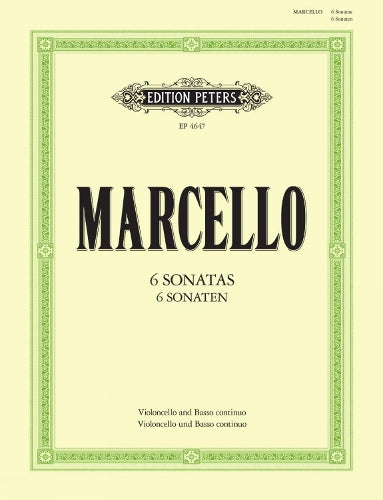 6 Sonatas for Cello and Continuo: Continuo Realized for Harpsichord/Piano (Continuo Cello Ad Lib.) (Edition Peters