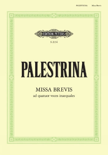 Palestrina: Missa Brevis (Vocal Score) (S2134