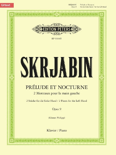 Skryabin: Prélude in C# minor & Nocturne in Db, Op.9 (Piano Solo) (EP11065