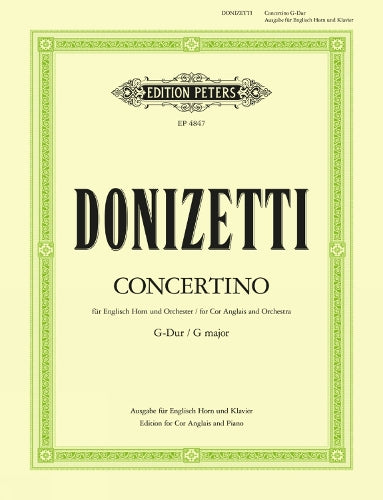 DONIZETTI - Concertino en Sol Mayor para Corno Ingles y Piano (Meylan