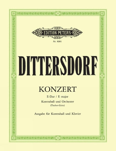 Double Bass Concerto in E Edition for Double Bass and Piano: Edition for Double Bass and Piano