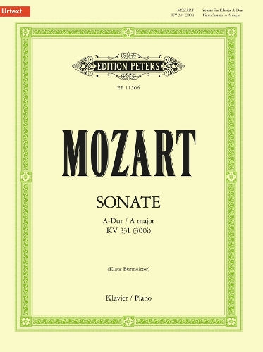Piano Sonata A major K331 (300i) (Piano Solo): Based on the Recently-Discovered Partial Autograph, Urtext, Sheet (Edition Peters