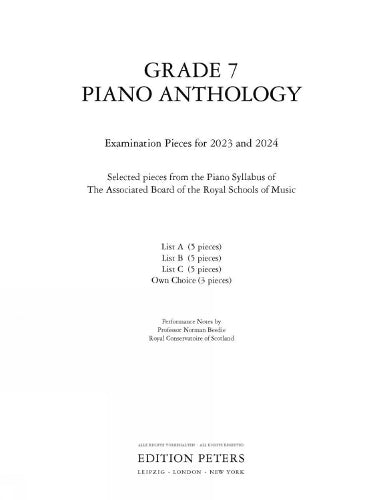 Grade 7 Piano Anthology: Examination Pieces for 2023 and 2024: Sammelband für Klavier
