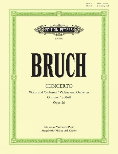Violinkonzert g-Moll op.26, Klavierauszug: Violine und Klavier (Edition Peters