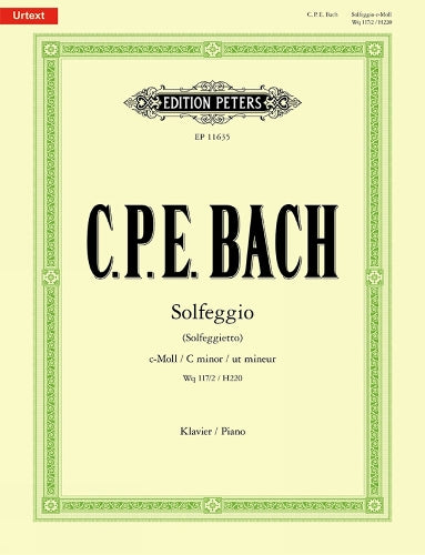 Solfeggio (Solfeggietto) (Piano Solo): Sheet (Edition Peters