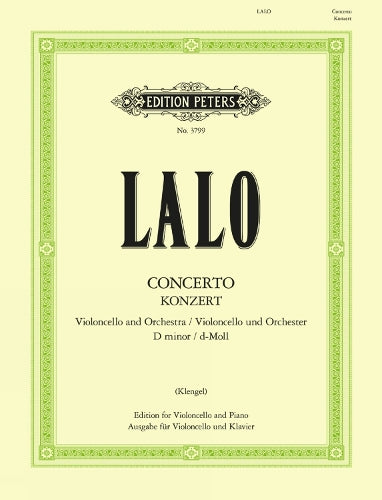 Edouard Lalo: Concerto in D Minor (Cello and Piano), Edition Peters EP3799