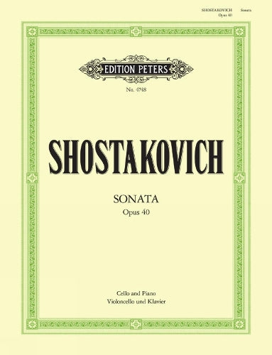 Cello Sonata in D minor Op. 40 (Edition Peters