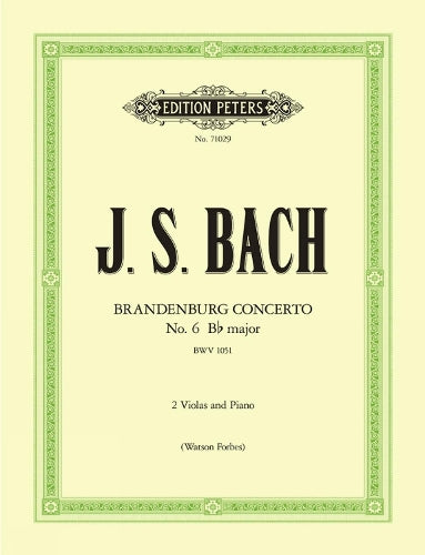 Brandenburg Concerto No 6 B Flat Bwv 105