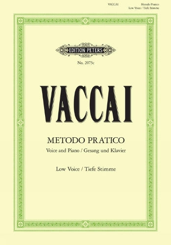 Metodo pratico di canto italiano: Tiefe Singstimme / (für Gesang und Klavier