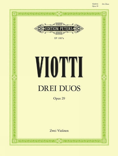3 Duos Op. 29 for 2 Violins: Set of Parts, Parts