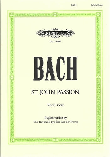 Bach: St. John Passion BWV 245 (Vocal Score in English) (EP71807
