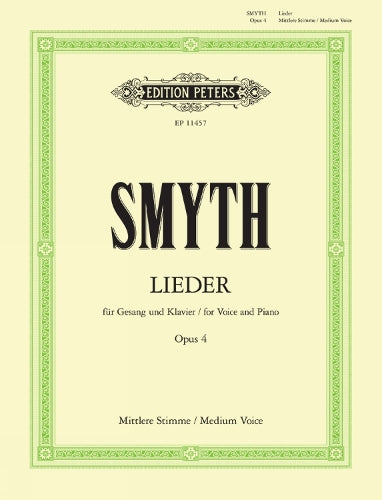Smyth: Lieder Opus 4 (Medium Voice and Piano) (EP11457