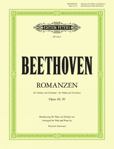 Romances for Violin and Orchestra (Arranged for Viola and Piano): Opp. 40, 50 (Edition Peters