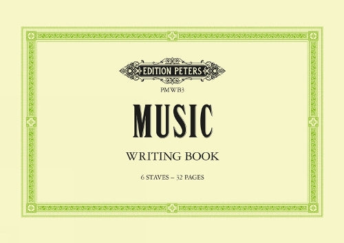 Music Writing Book Landscape 6 Stave