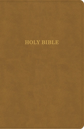 KJV Personal Size Giant Print Bible, Camel Suedesoft Leathertouch