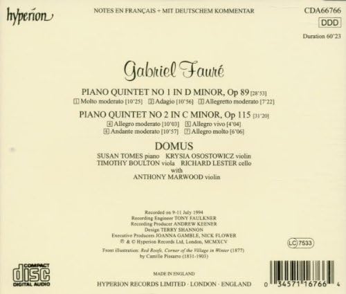 Faure/piano Quintets 1 and 2